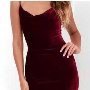 NWOT Lulus Velvet Dress
